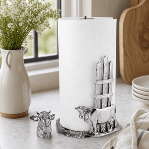 Arthur Court Farmer's Market Cow Paper Towel Holder