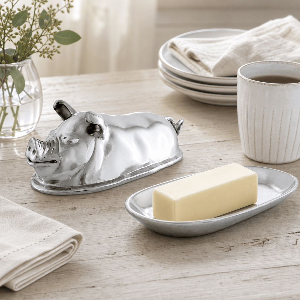 Arthur Court Farmer's Market Pig Butter Dish