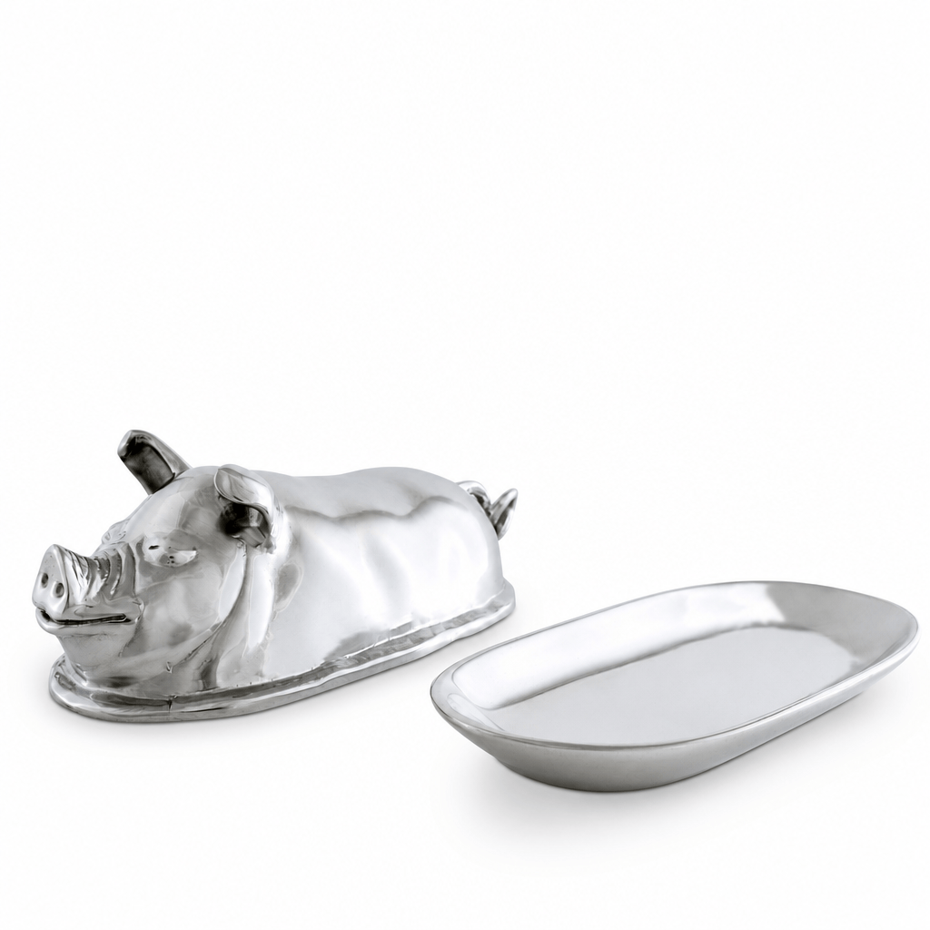 Arthur Court Farmer's Market Pig Butter Dish
