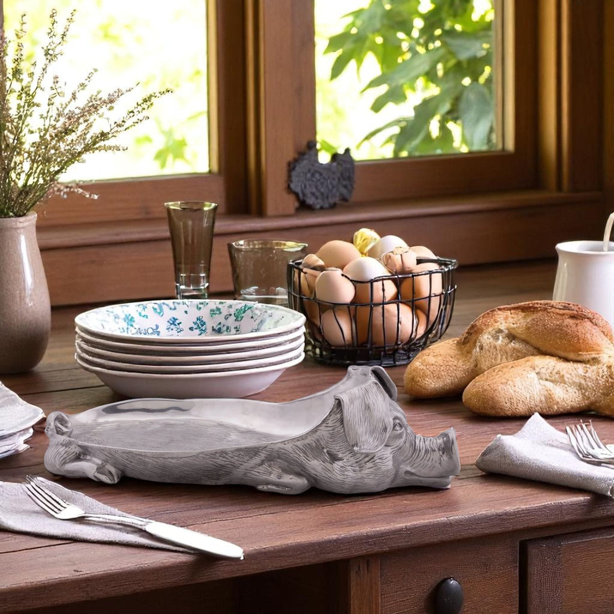 Arthur Court Farmer's Market Pig Carving Tray