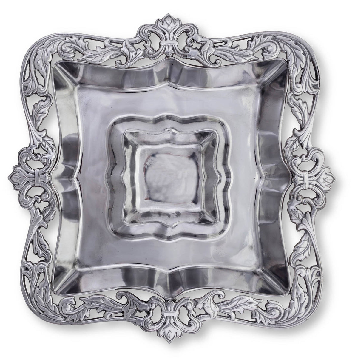 Arthur Court Fleur De Lis Acanthus Chip and Dip