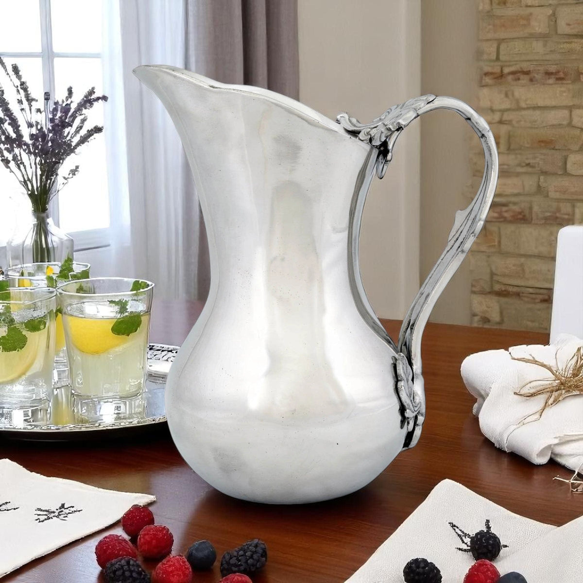 Arthur Court Fleur De Lis Acanthus Pitcher