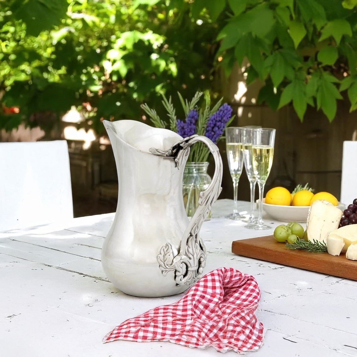 Arthur Court Fleur De Lis Acanthus Pitcher