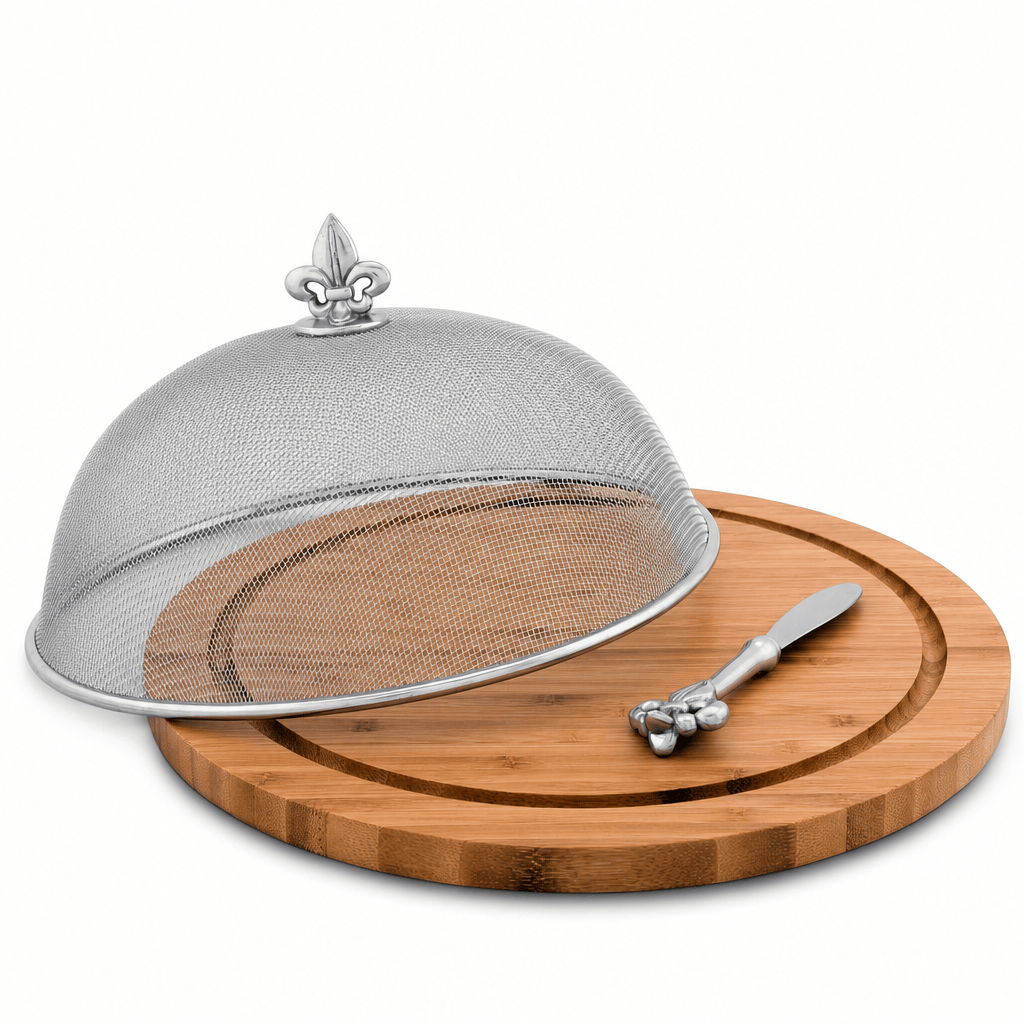 Arthur Court Fleur De Lis Fleur de Lis 3 Piece Picnic Cheese Board /Spreader
