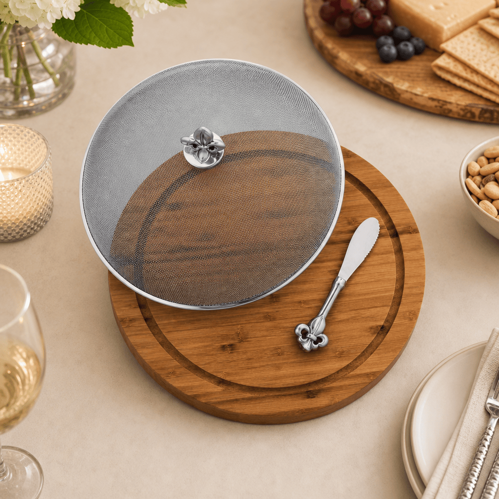 Arthur Court Fleur De Lis Fleur de Lis 3 Piece Picnic Cheese Board /Spreader