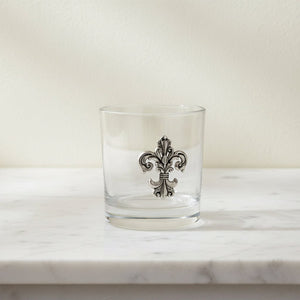 Arthur Court Fleur De Lis Fleur-de-Lis Bar Glasses Set of 4