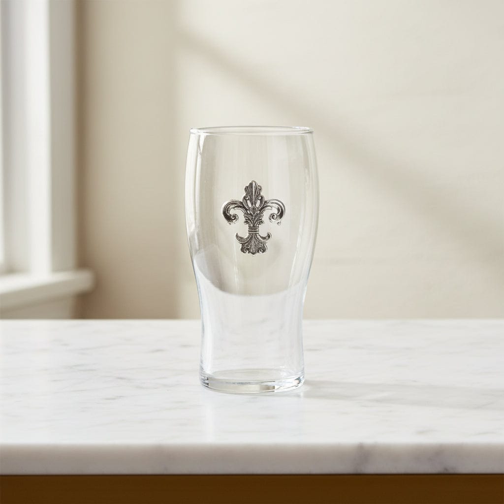 Arthur Court Fleur De Lis Fleur de Lis Beer Pint Glasses - Set of 4