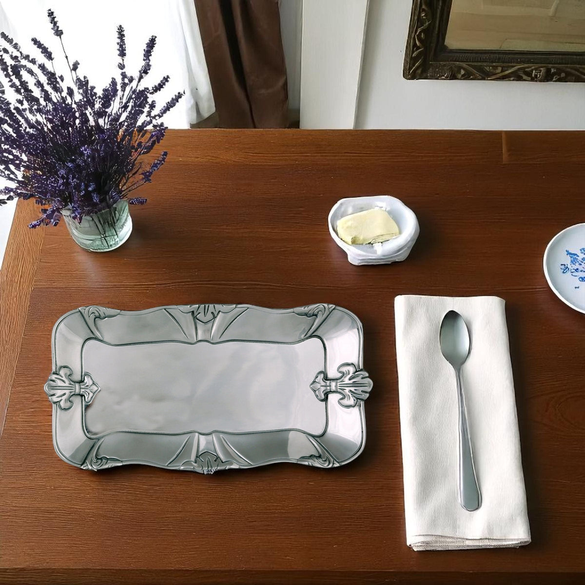 Arthur Court Fleur De Lis Fleur-De-Lis Bread Tray 6x12