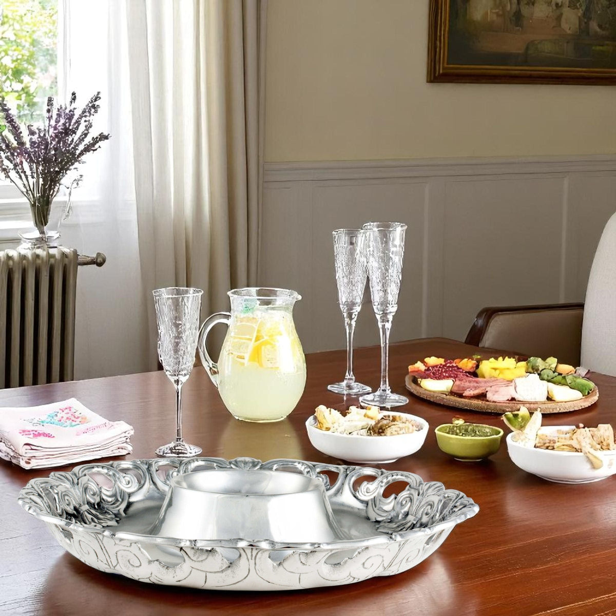 Arthur Court Fleur De Lis Fleur-De-Lis Chip and Dip