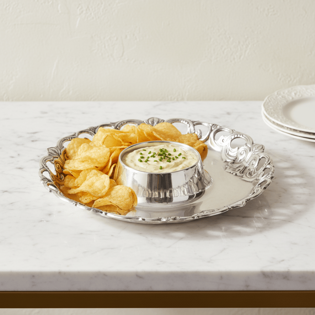 Arthur Court Fleur De Lis Fleur-De-Lis Chip and Dip