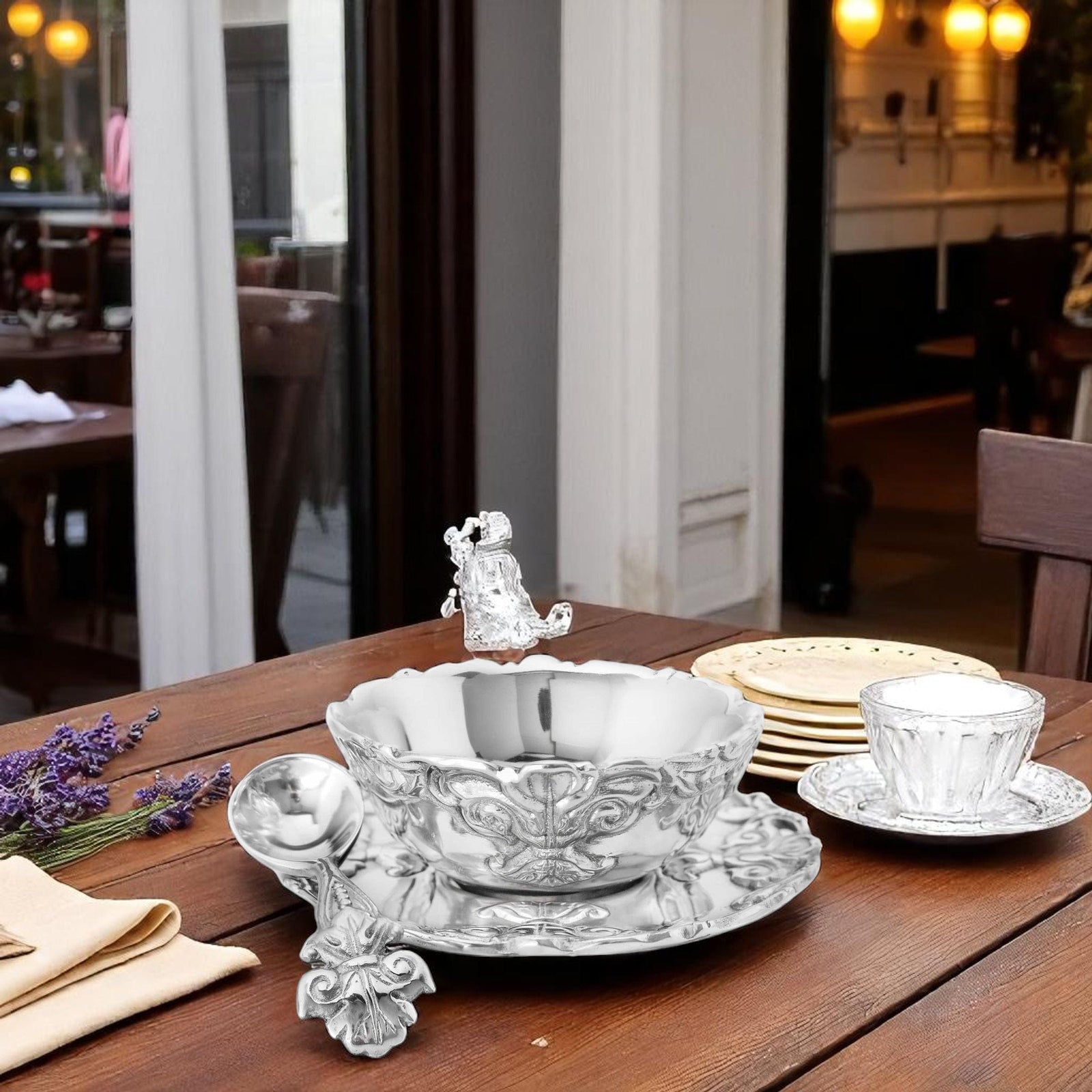 Arthur Court Fleur De Lis Fleur-De-Lis Condiment Server