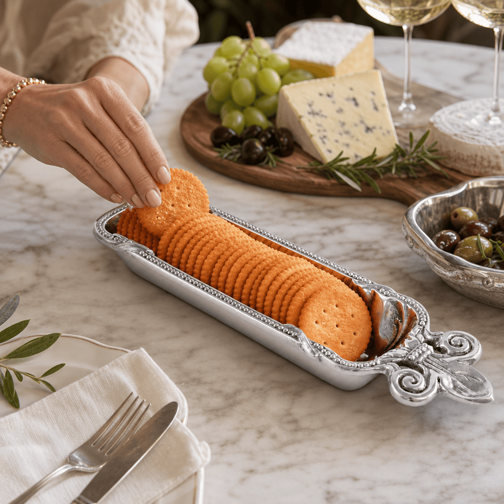 Arthur Court Fleur De Lis Fleur De Lis Cracker Serving Tray
