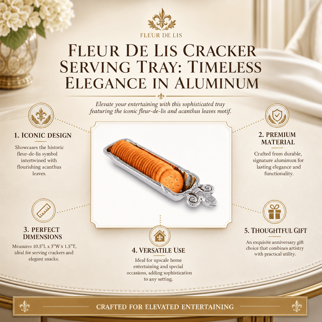 Arthur Court Fleur De Lis Fleur De Lis Cracker Serving Tray
