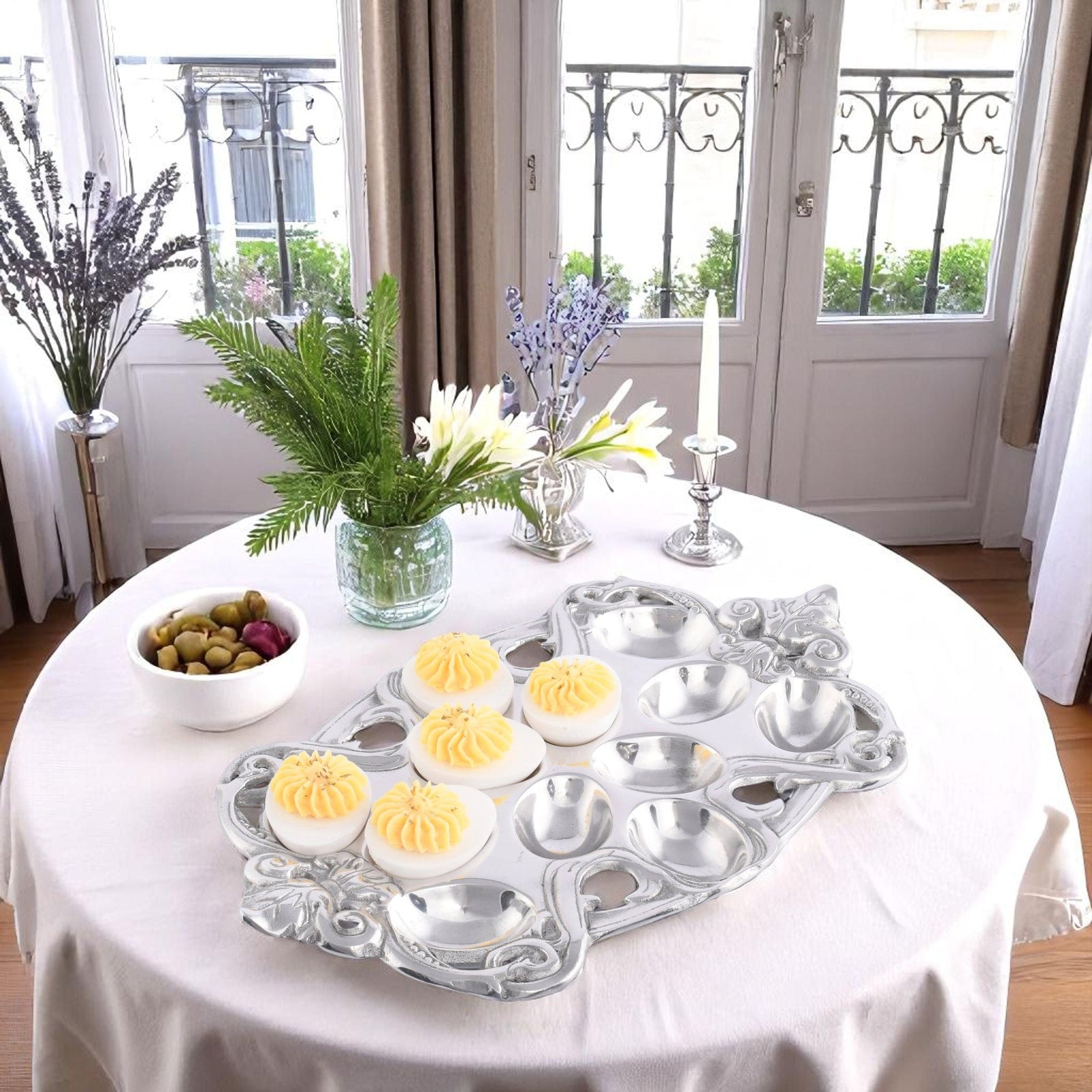 Arthur Court Fleur De Lis Fleur-De-Lis Deviled Egg Holder