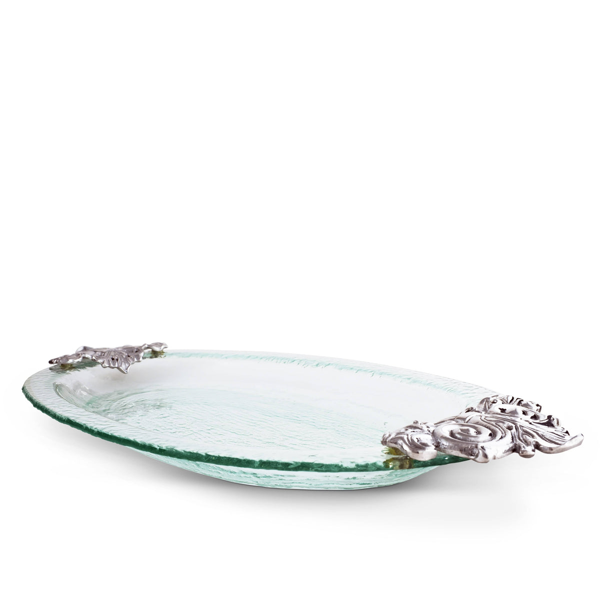 Arthur Court Fleur De Lis Fleur-De-Lis Glass Platter