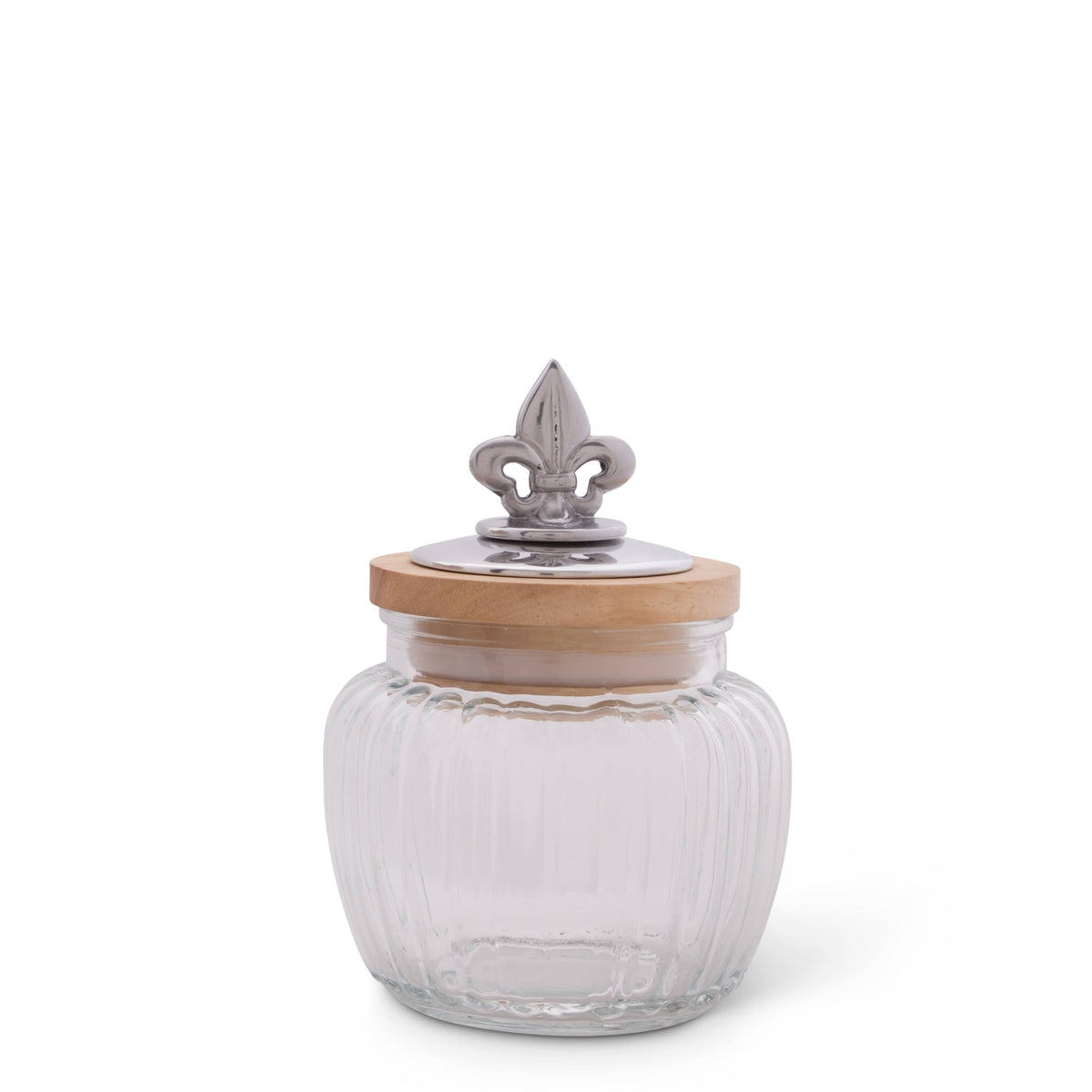 Arthur Court Fleur De Lis Fleur De Lis Knob Glass Canisters