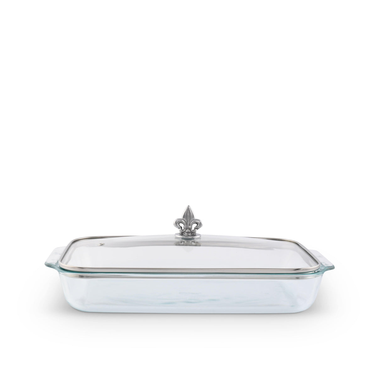 Arthur Court Fleur De Lis Fleur-de-Lis Lid with Pyrex 3 quart Baking Dish
