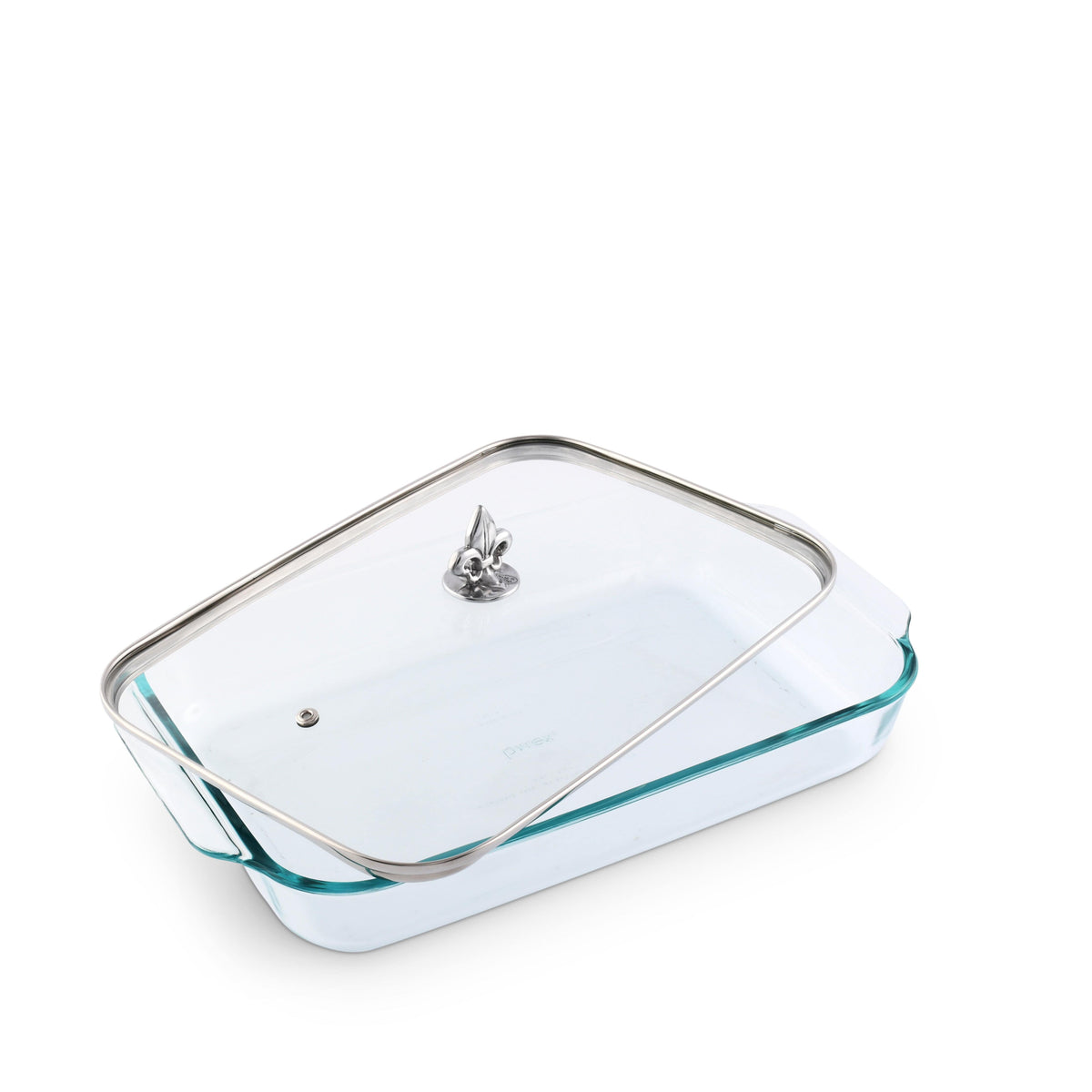 Arthur Court Fleur De Lis Fleur-de-Lis Lid with Pyrex 3 quart Baking Dish
