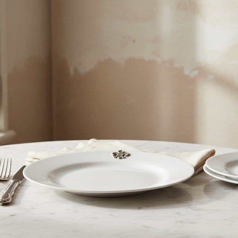 Arthur Court Fleur De Lis Fleur de lis Melamine Lunch Plates - Set of 4