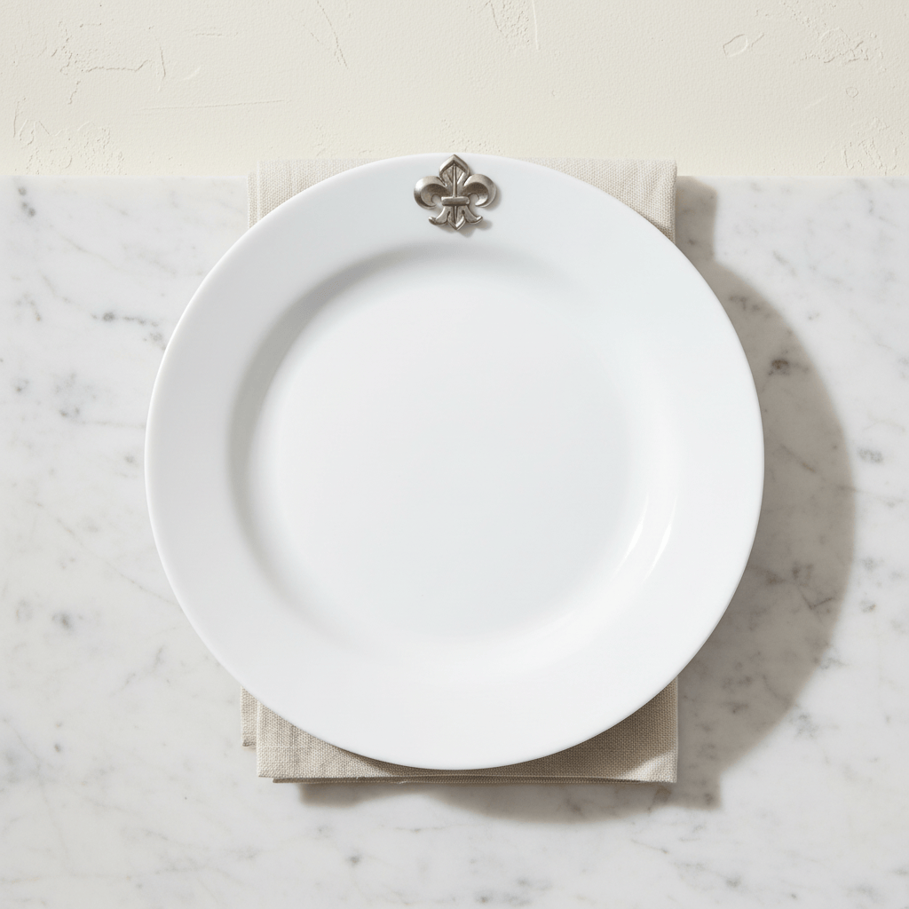 Arthur Court Fleur De Lis Fleur de lis Melamine Lunch Plates - Set of 4