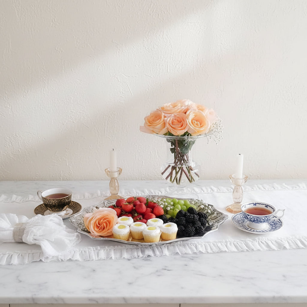 Arthur Court Fleur De Lis Fleur-De-Lis Oval Platter