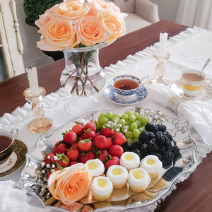 Arthur Court Fleur De Lis Fleur-De-Lis Oval Platter