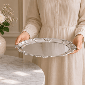 Arthur Court Fleur De Lis Fleur-De-Lis Oval Platter