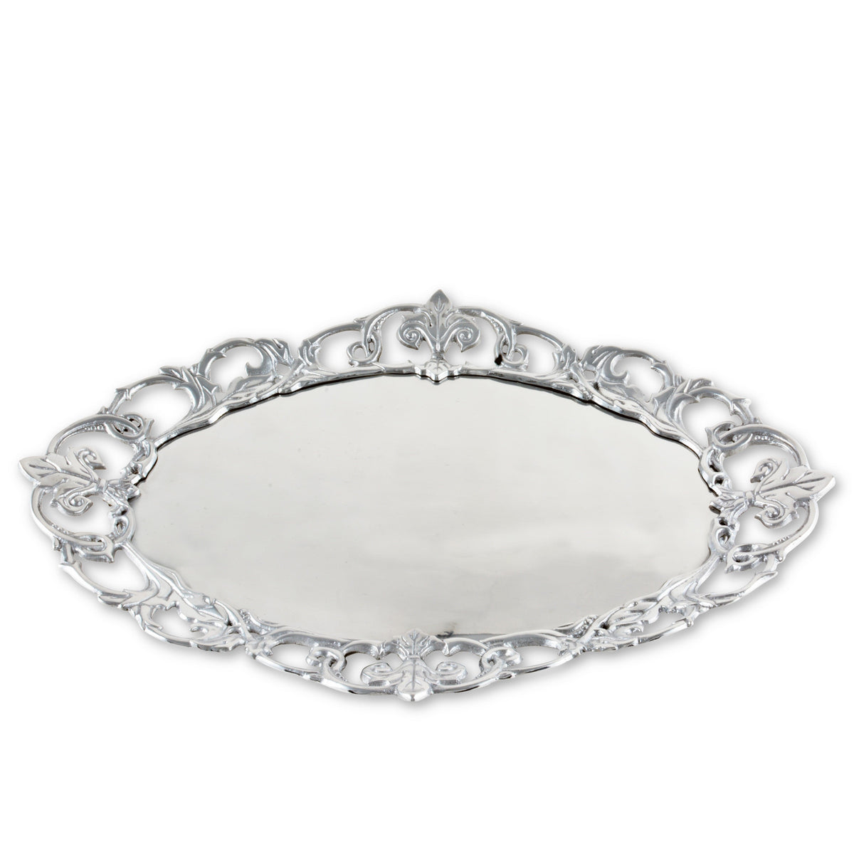 Arthur Court Fleur De Lis Fleur-De-Lis Oval Serving Tray