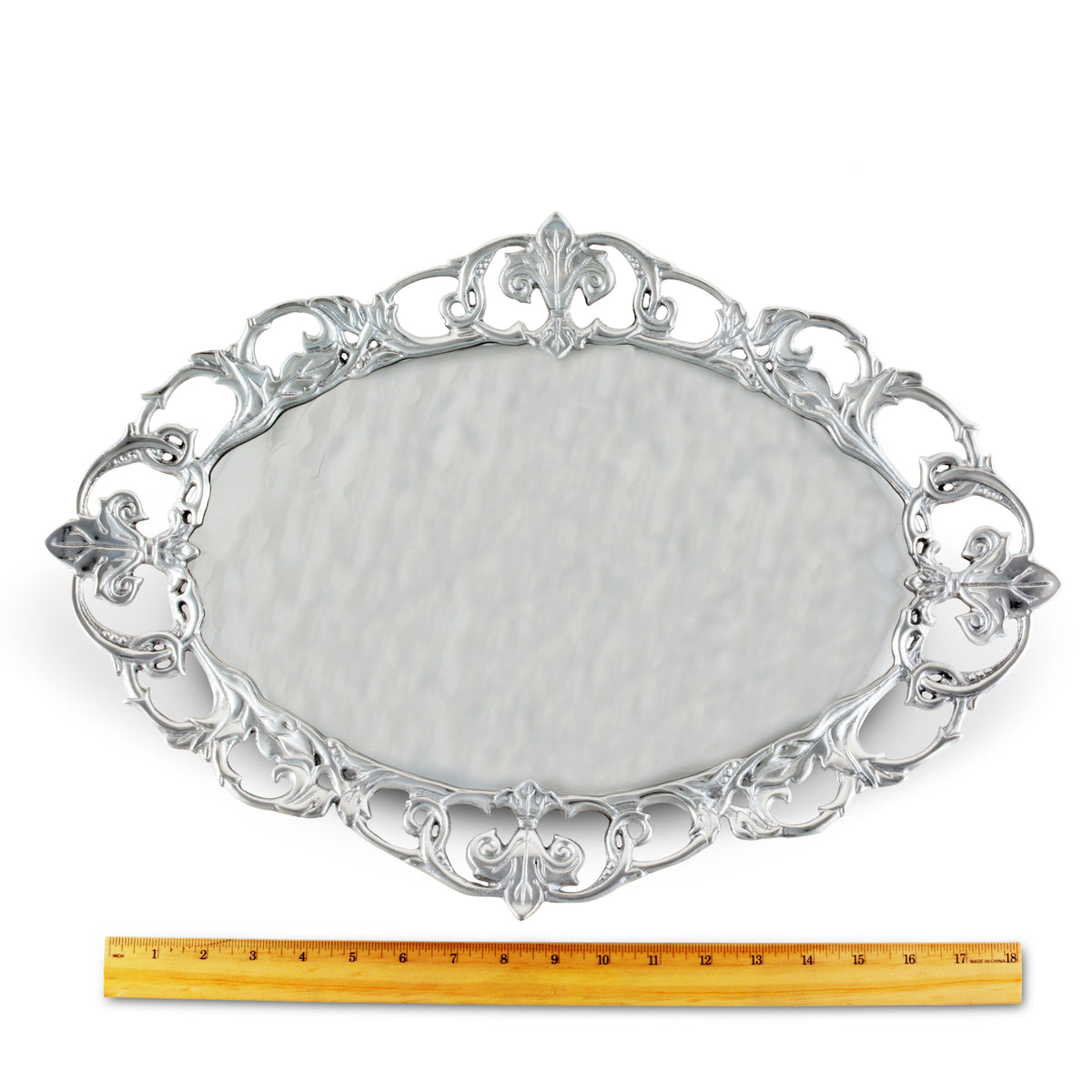 Arthur Court Fleur De Lis Fleur-De-Lis Oval Serving Tray