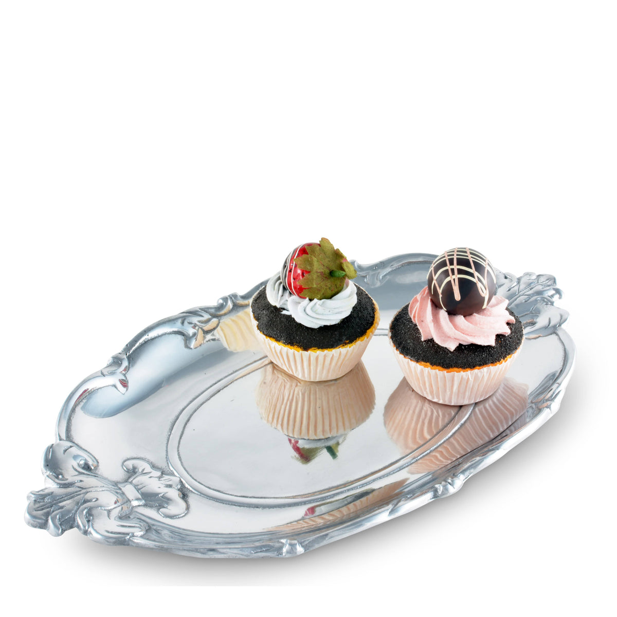 Arthur Court Fleur De Lis Fleur-De-Lis Oval Tray