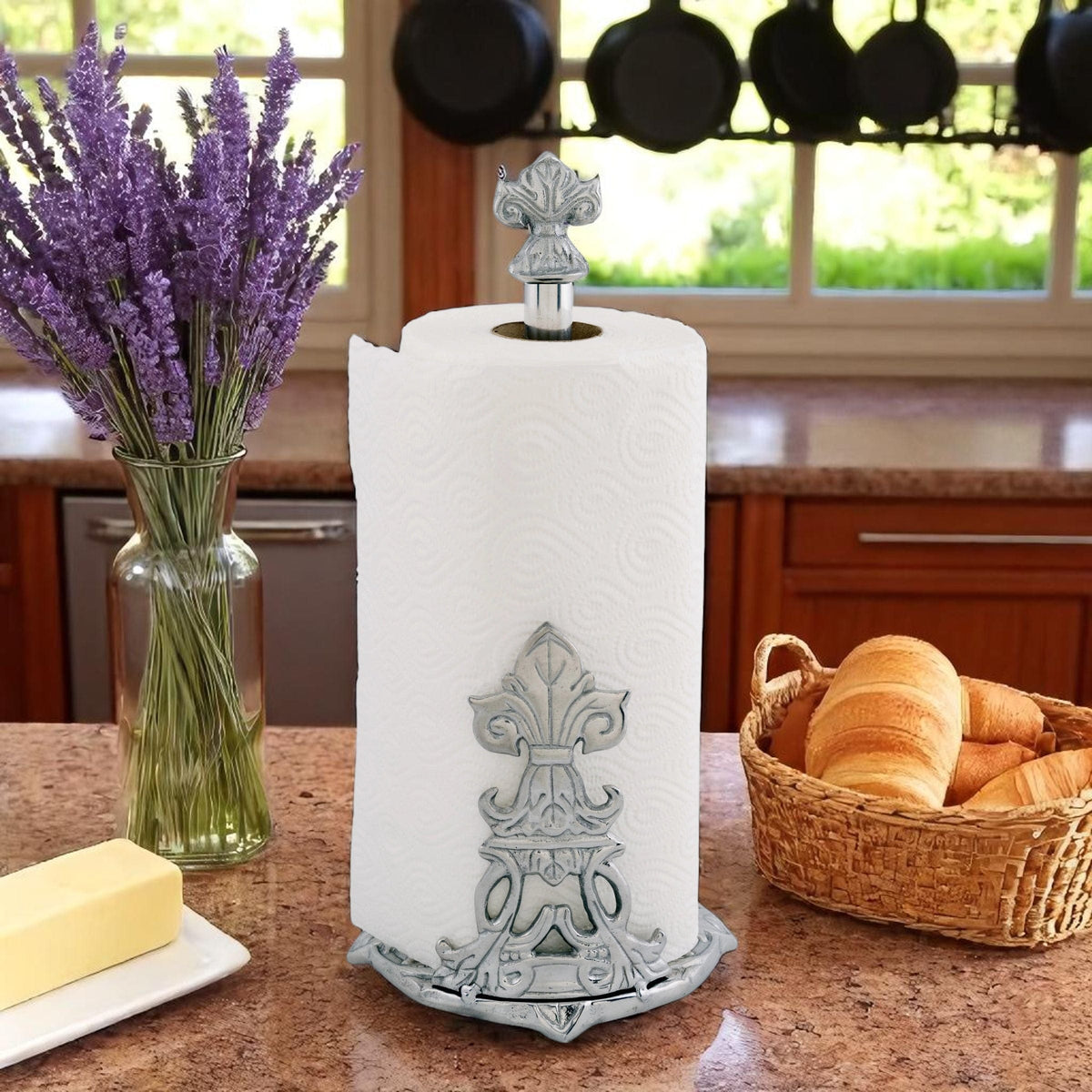 Arthur Court Fleur De Lis Fleur-De-Lis Paper Towel Holder