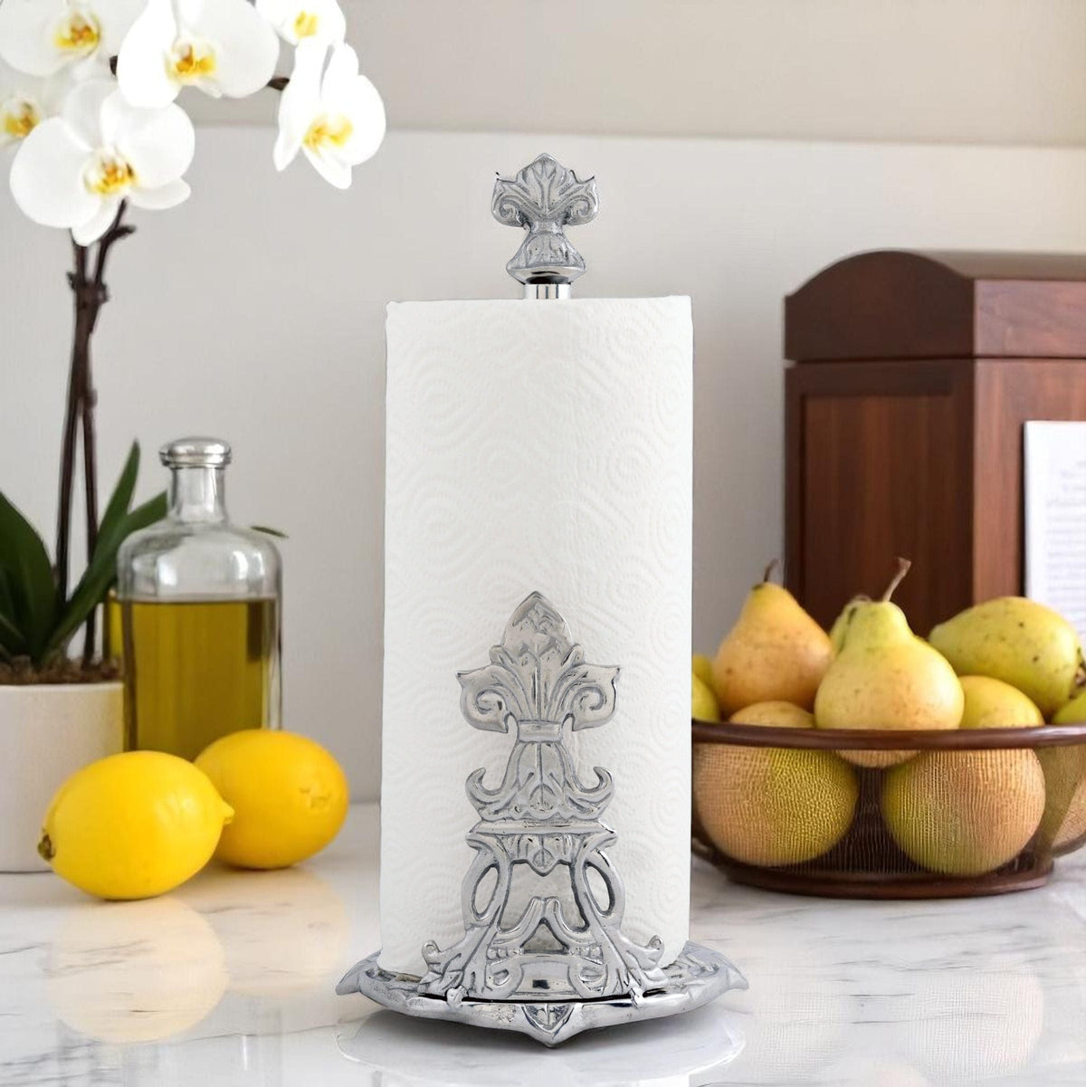 Arthur Court Fleur De Lis Fleur-De-Lis Paper Towel Holder