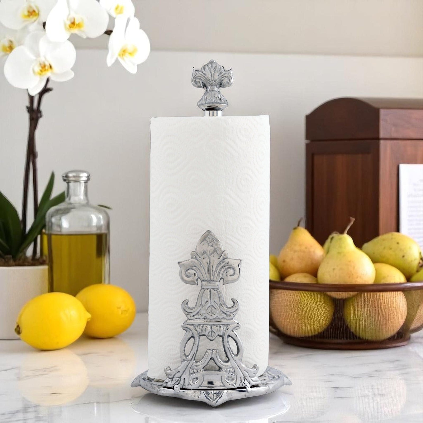 Arthur Court Fleur De Lis Fleur-De-Lis Paper Towel Holder