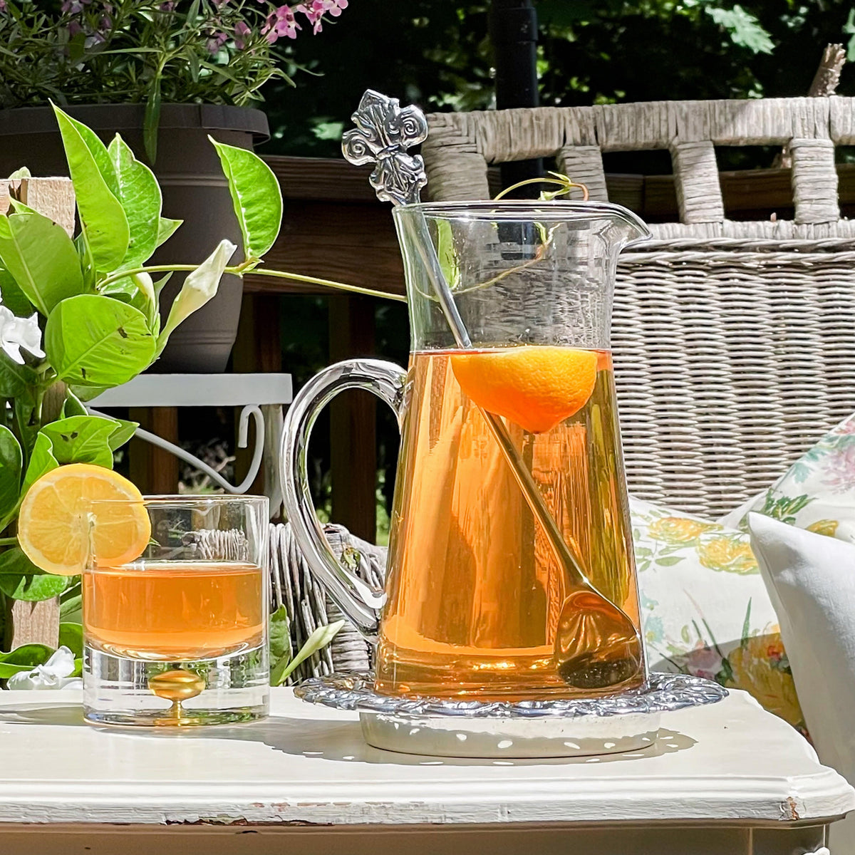 Arthur Court Fleur De Lis Fleur-De-Lis Pitcher Set