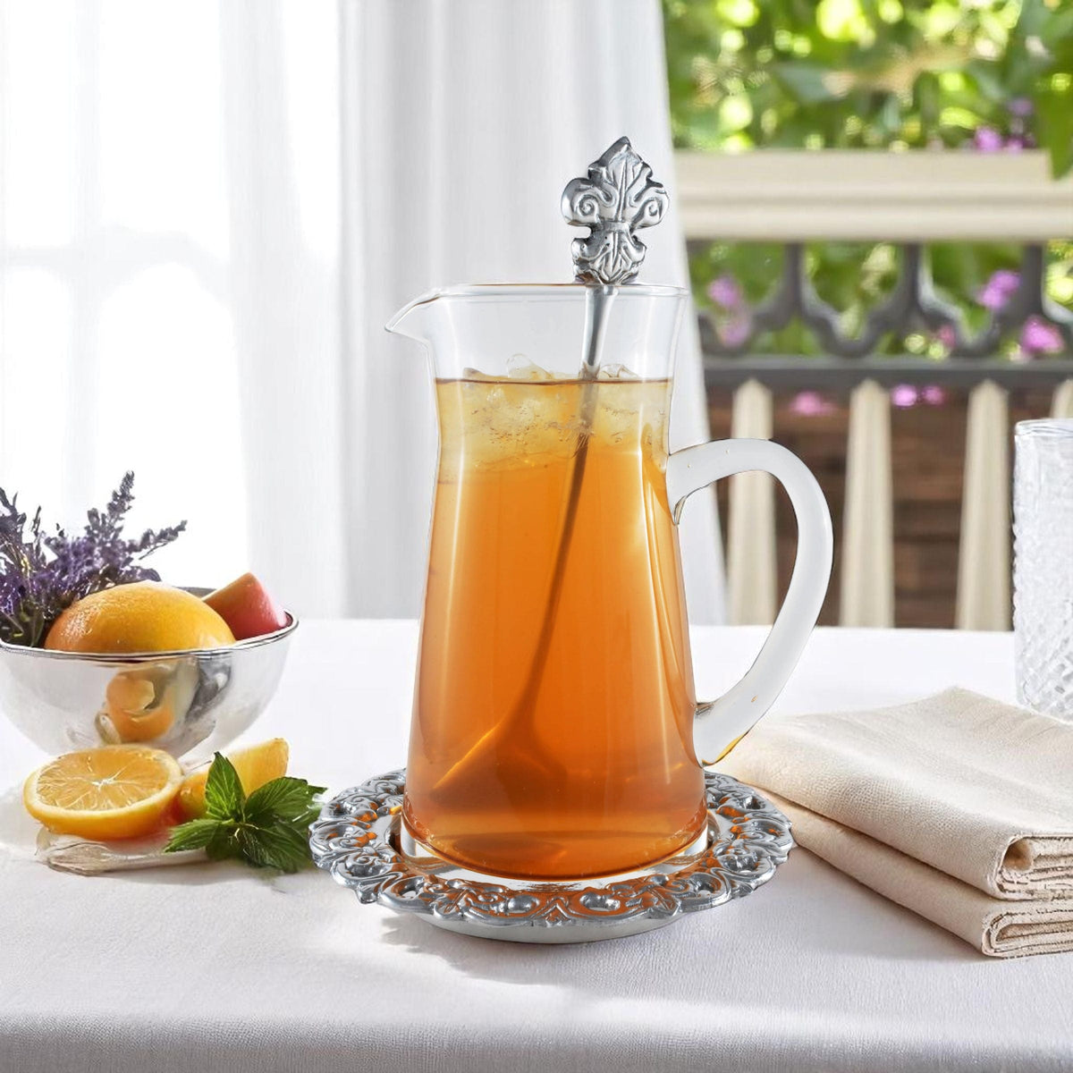 Arthur Court Fleur De Lis Fleur-De-Lis Pitcher Set