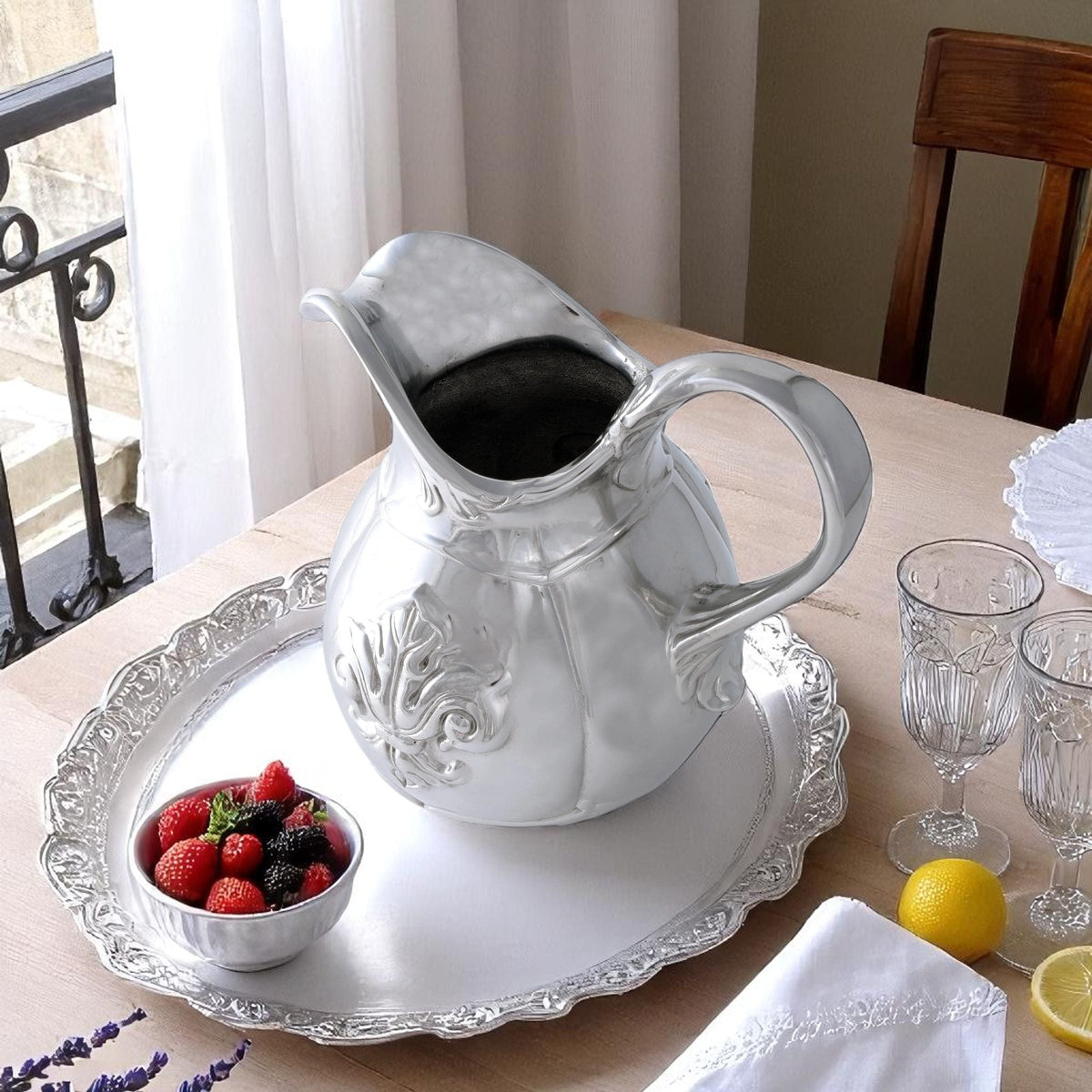 Arthur Court Fleur De Lis Fleur-De-Lis Pitcher Small