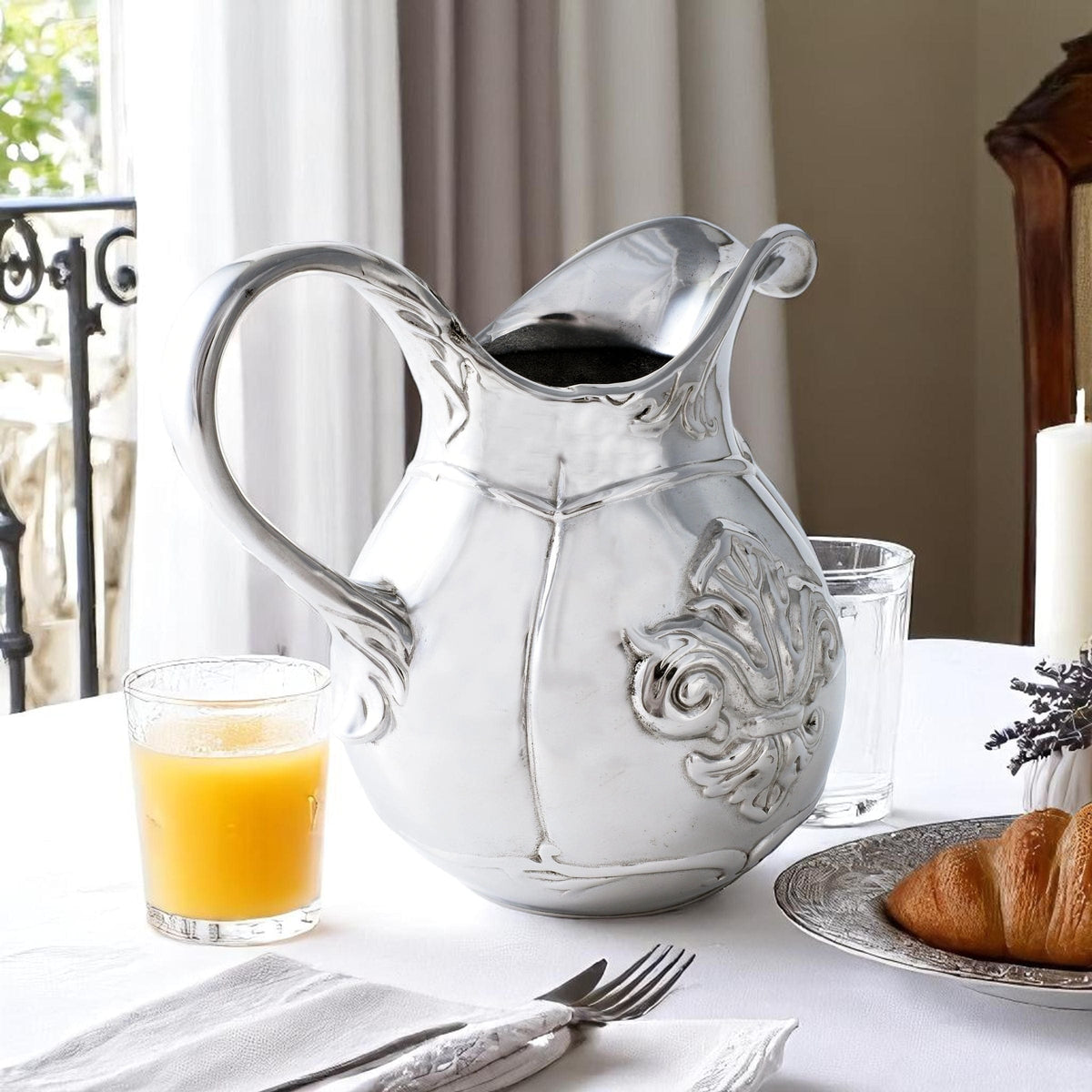 Arthur Court Fleur De Lis Fleur-De-Lis Pitcher Small