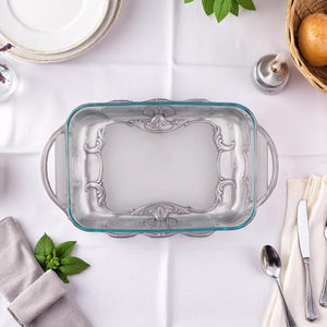 Arthur Court Fleur De Lis Fleur-De-Lis Pyrex Holder 3qt