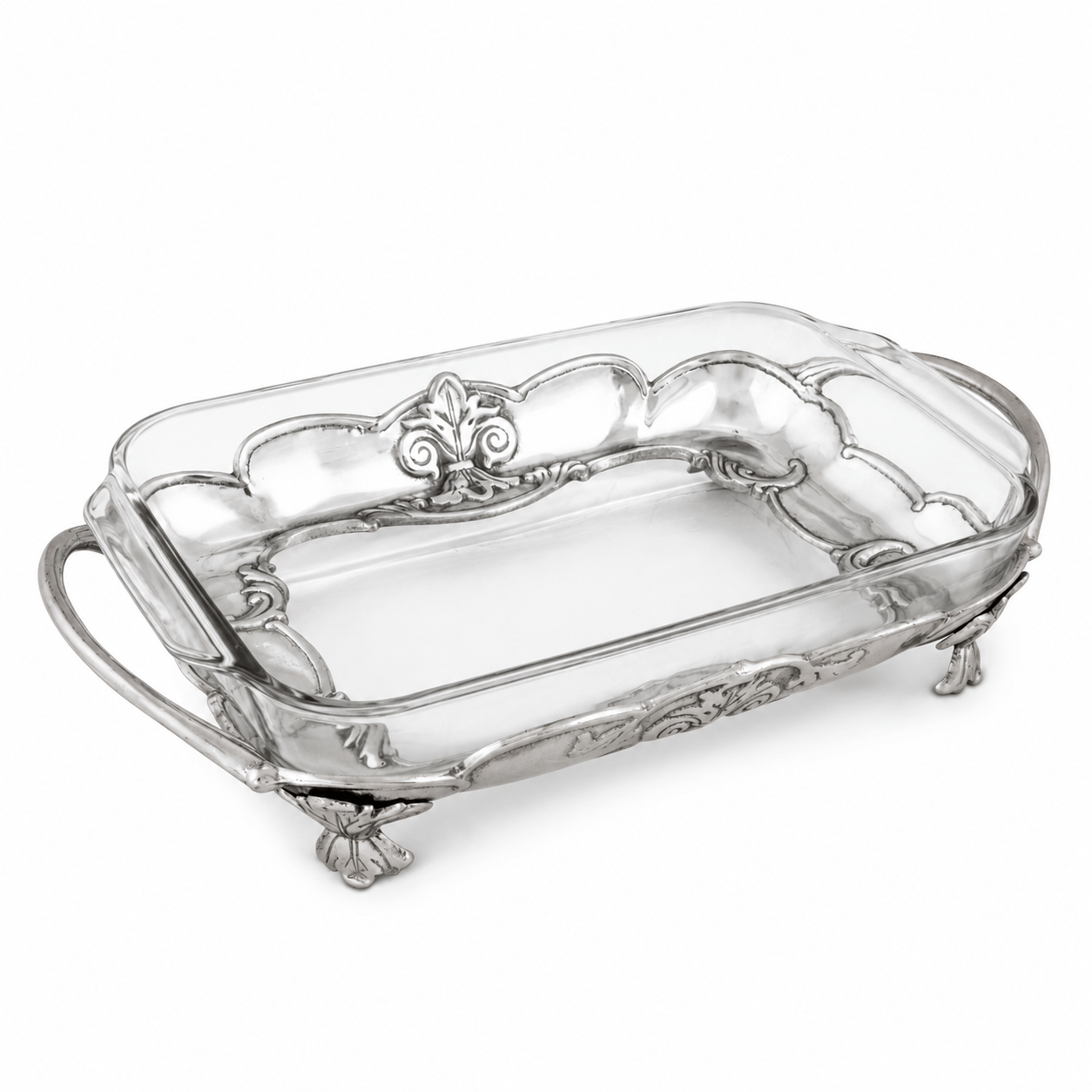 Arthur Court Fleur De Lis Fleur-De-Lis Pyrex Holder 3qt