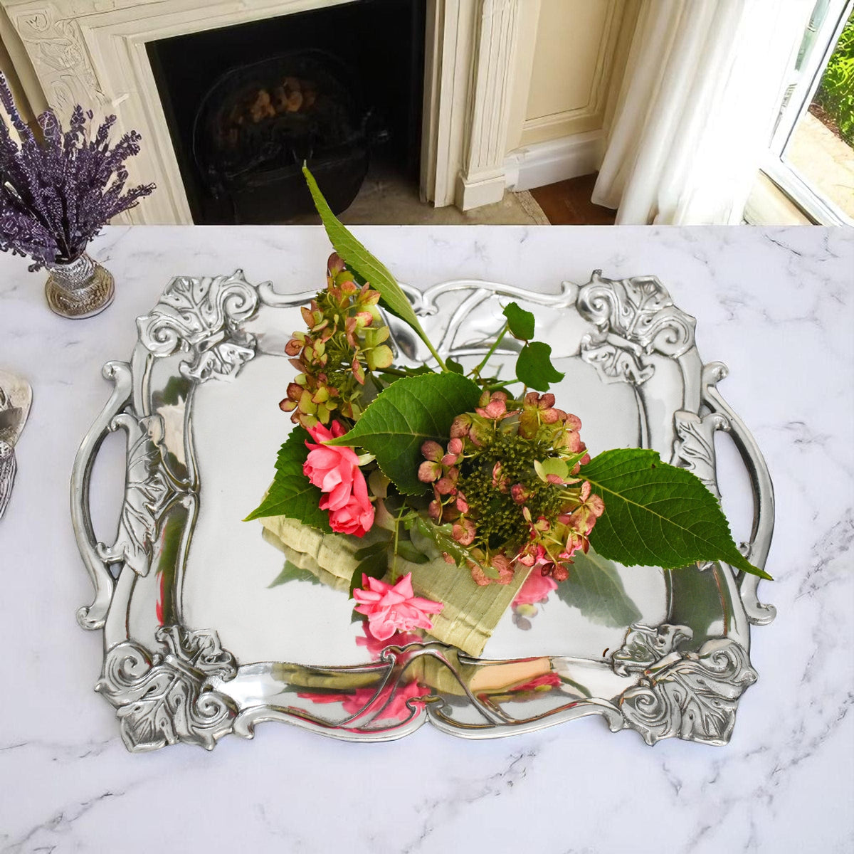 Arthur Court Fleur De Lis Fleur-De-Lis Rectangle Tray