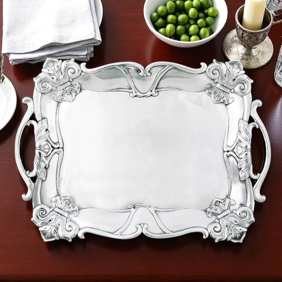 Arthur Court Fleur De Lis Fleur-De-Lis Rectangle Tray