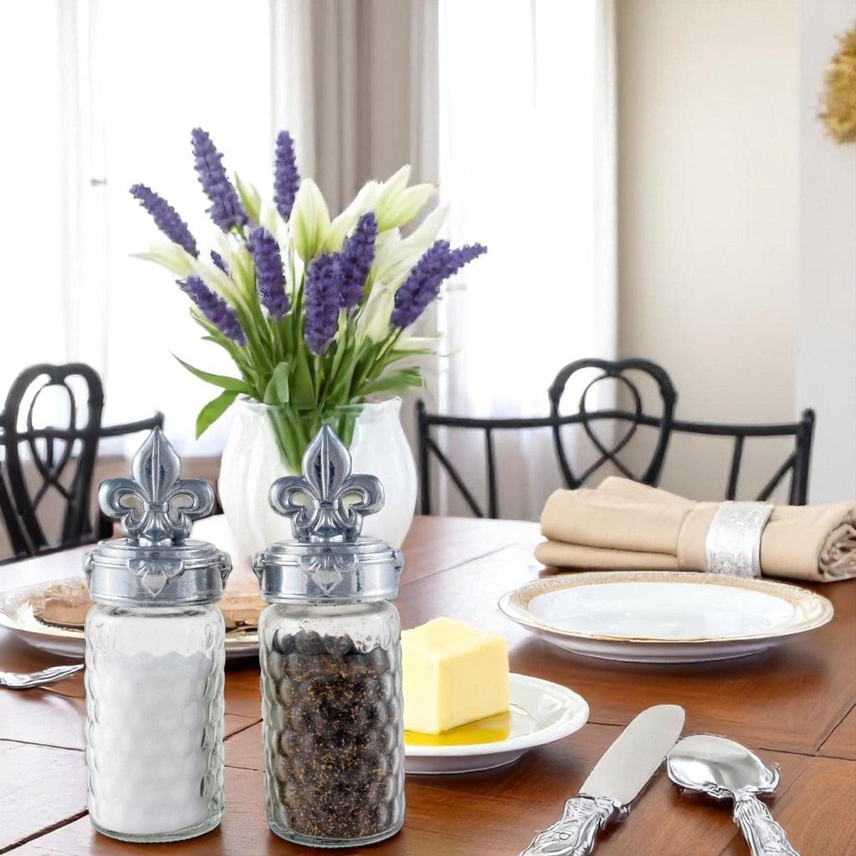 Arthur Court Fleur De Lis Fleur-De-Lis Salt and Pepper Set
