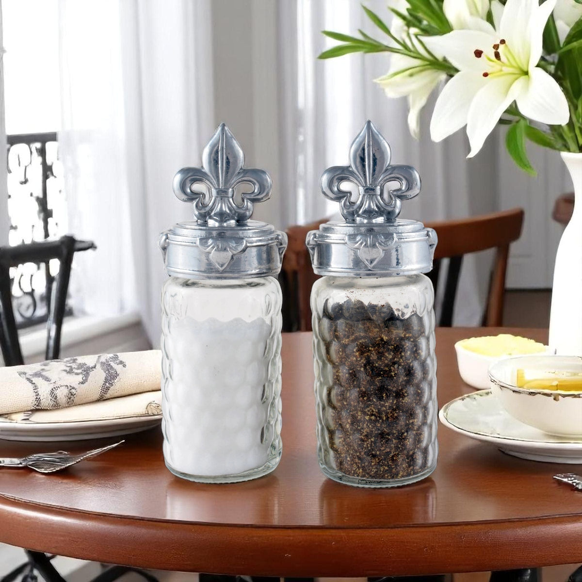 Arthur Court Fleur De Lis Fleur-De-Lis Salt and Pepper Set