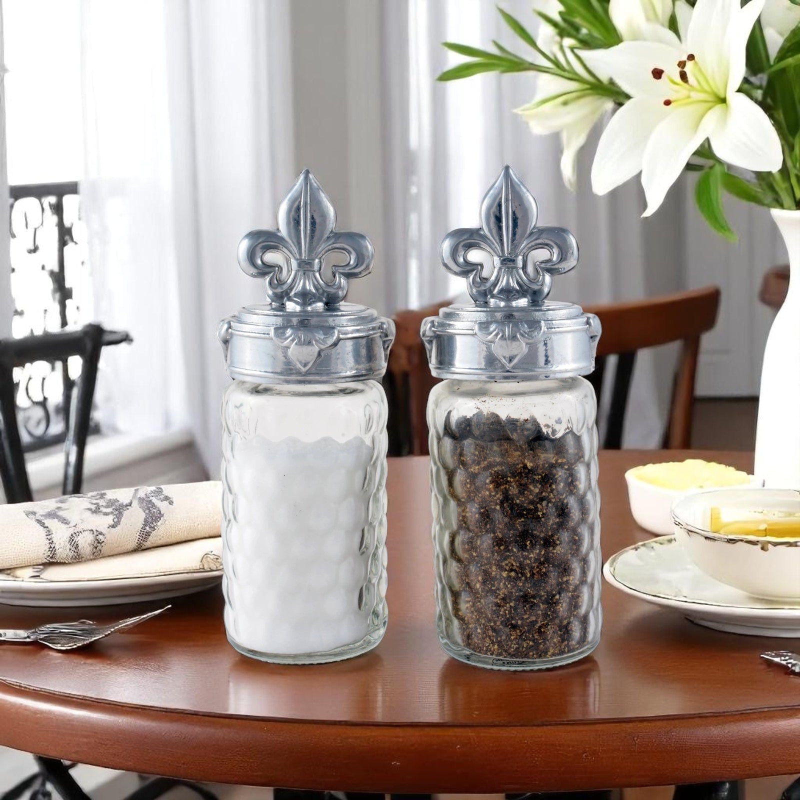 Arthur Court Fleur De Lis Fleur-De-Lis Salt and Pepper Set