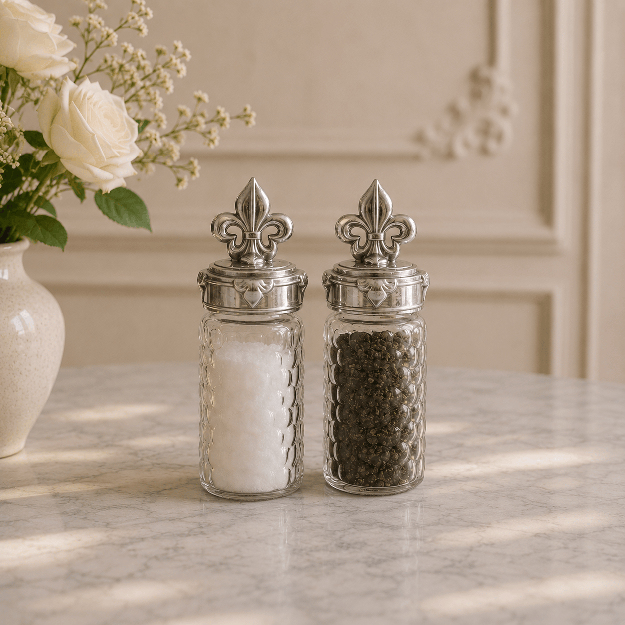 Arthur Court Fleur De Lis Fleur-De-Lis Salt and Pepper Set