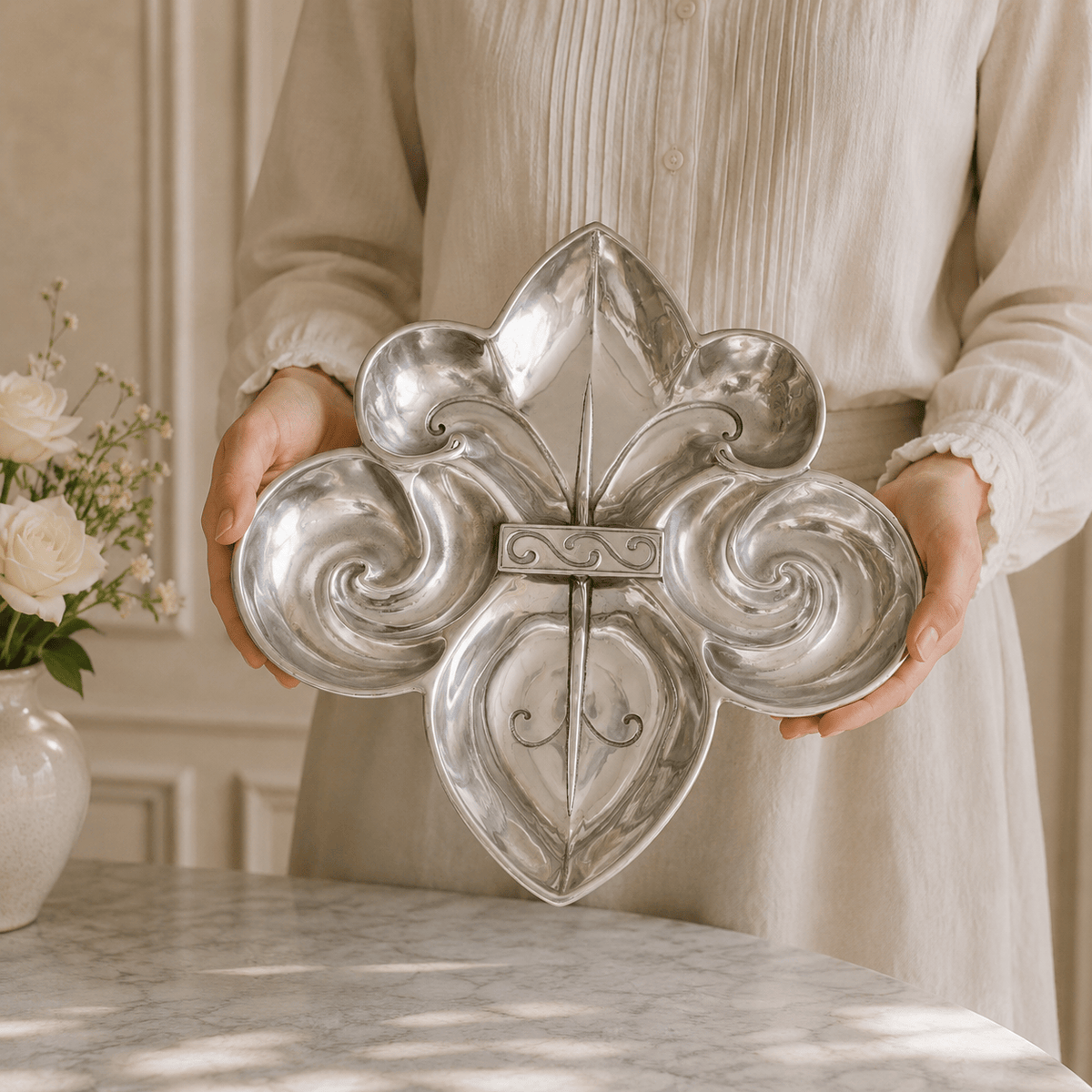 Arthur Court Fleur De Lis Fleur De Lis Serving Bowl 4 Compartment