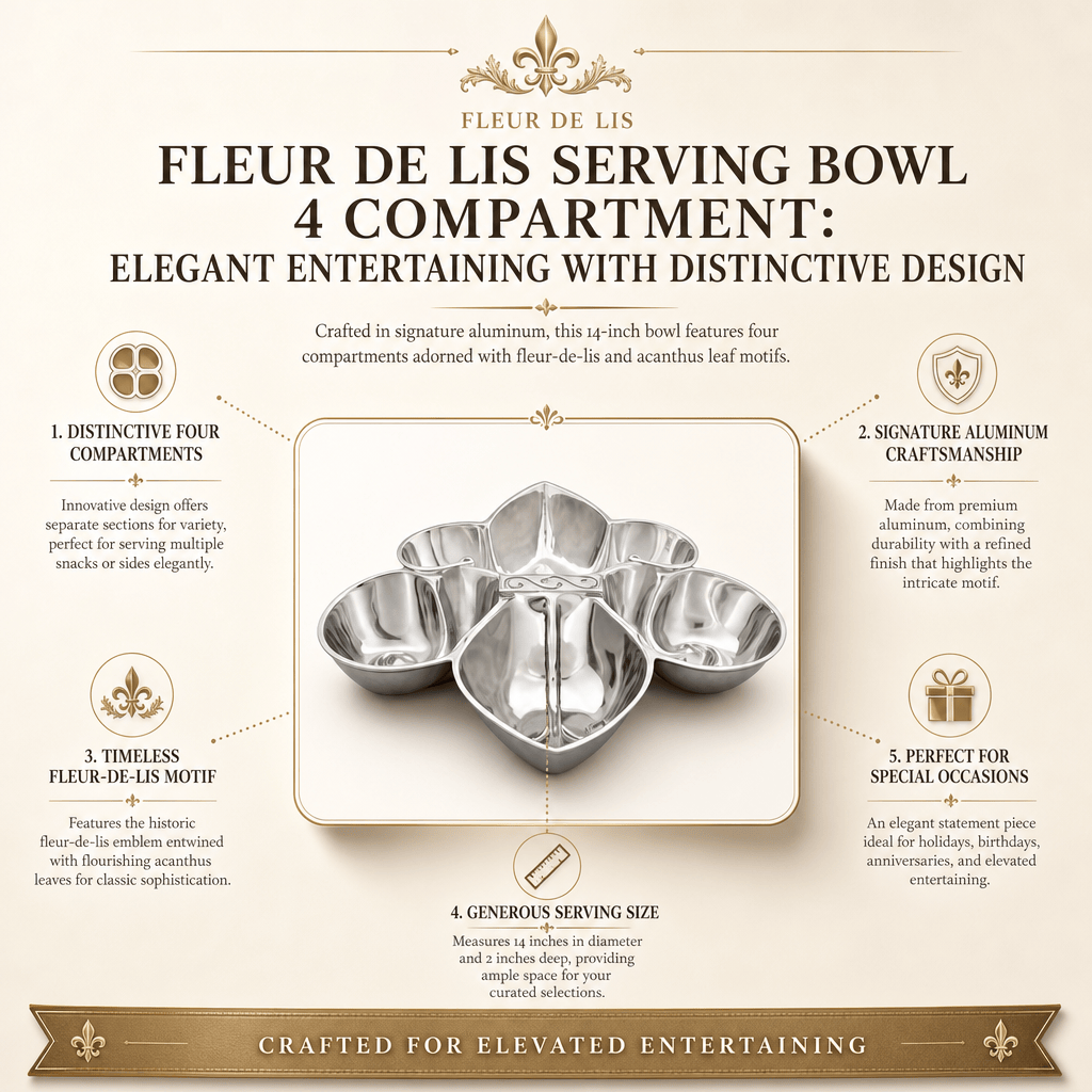 Arthur Court Fleur De Lis Fleur De Lis Serving Bowl 4 Compartment