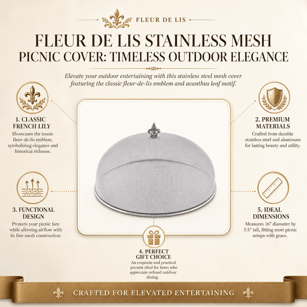 Arthur Court Fleur De Lis Fleur de Lis Stainless Mesh Picnic Cover