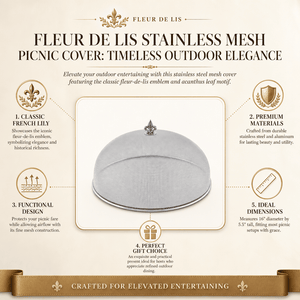 Arthur Court Fleur De Lis Fleur de Lis Stainless Mesh Picnic Cover