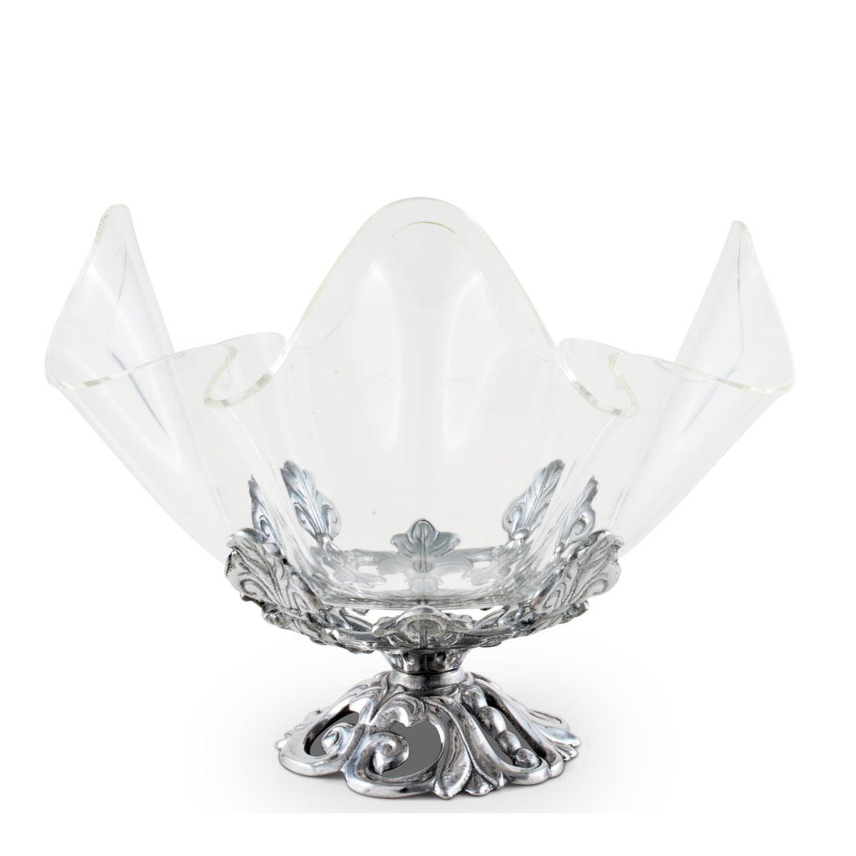 Arthur Court Fleur De Lis Fleur-De-Lis Stand Acrylic Bowl 11
